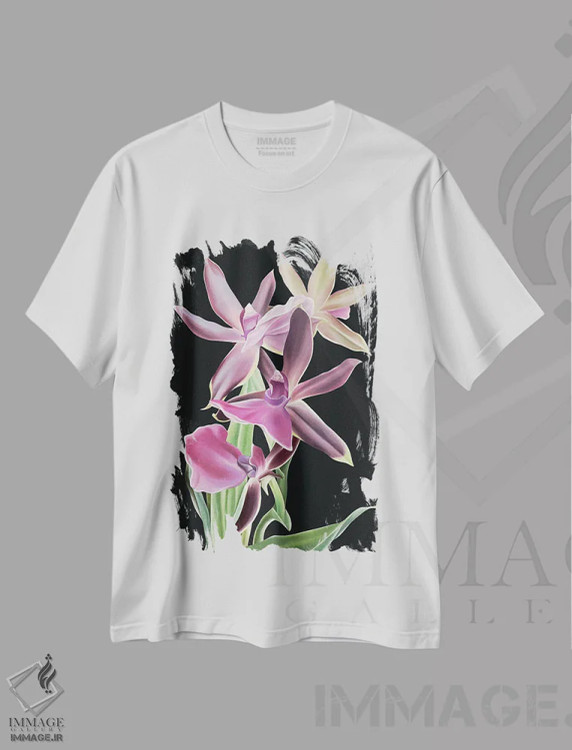 تیشرت سفید طرح دار مخمل سلطنتی، دکور معاصر اثر ایلدزه اوس | immage.ir