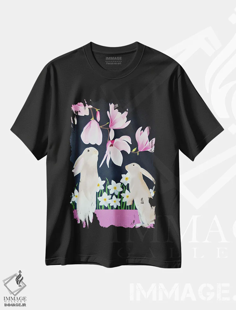 تیشرت مشکی طرح دار بهار، کجایی؟، دکور معاصر اثر ایلدزه اوس | immage.ir