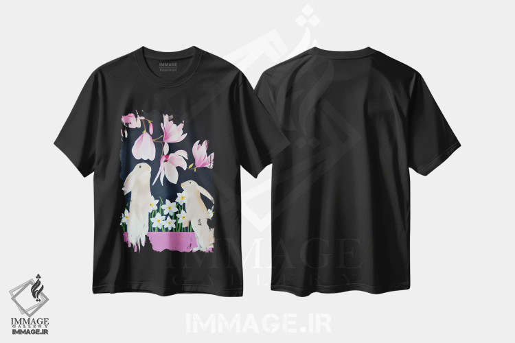 تیشرت مشکی طرح دار بهار، کجایی؟، دکور معاصر اثر ایلدزه اوس | immage.ir