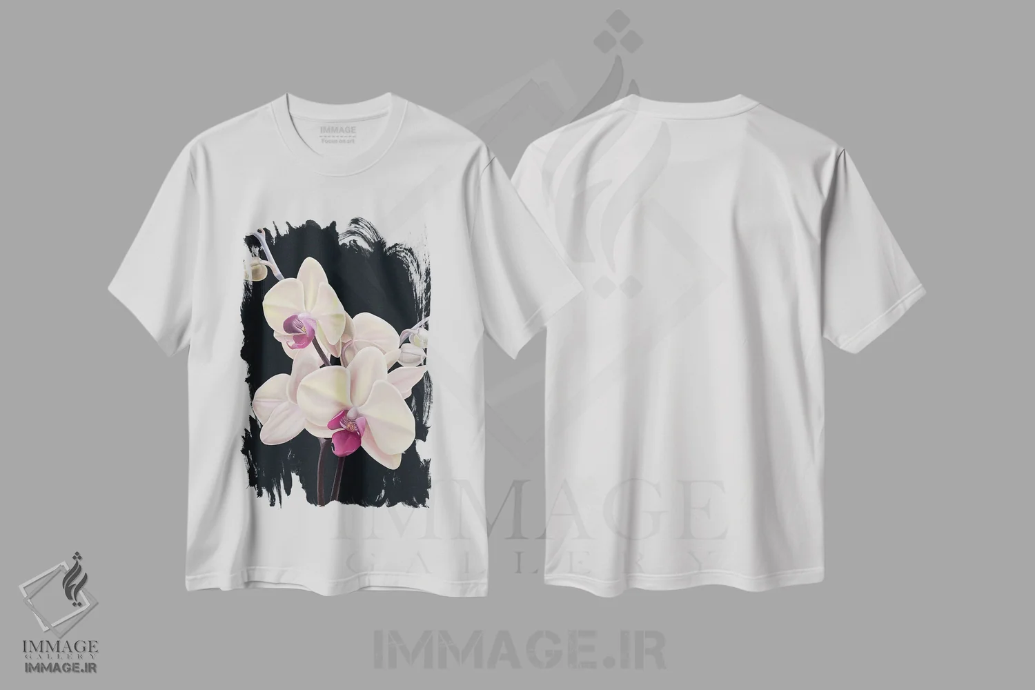 تیشرت سفید طرح دار هلو ناملموس، دکور معاصر اثر ایلدزه اوس | immage.ir