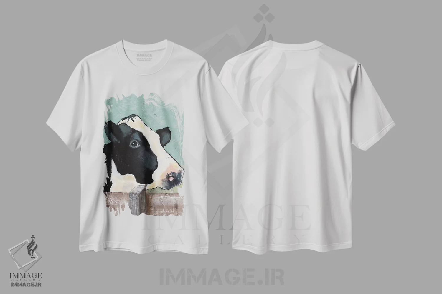 تیشرت سفید طرح دار گاو هلشتاین I، دکور روستایی اثر جید رینولدز | immage.ir
