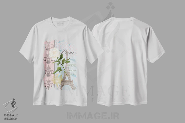 تیشرت سفید طرح دار زندگی به رنگ صورتی II، تزئینی اثر جید رینولدز | فروشگاه ایماژ