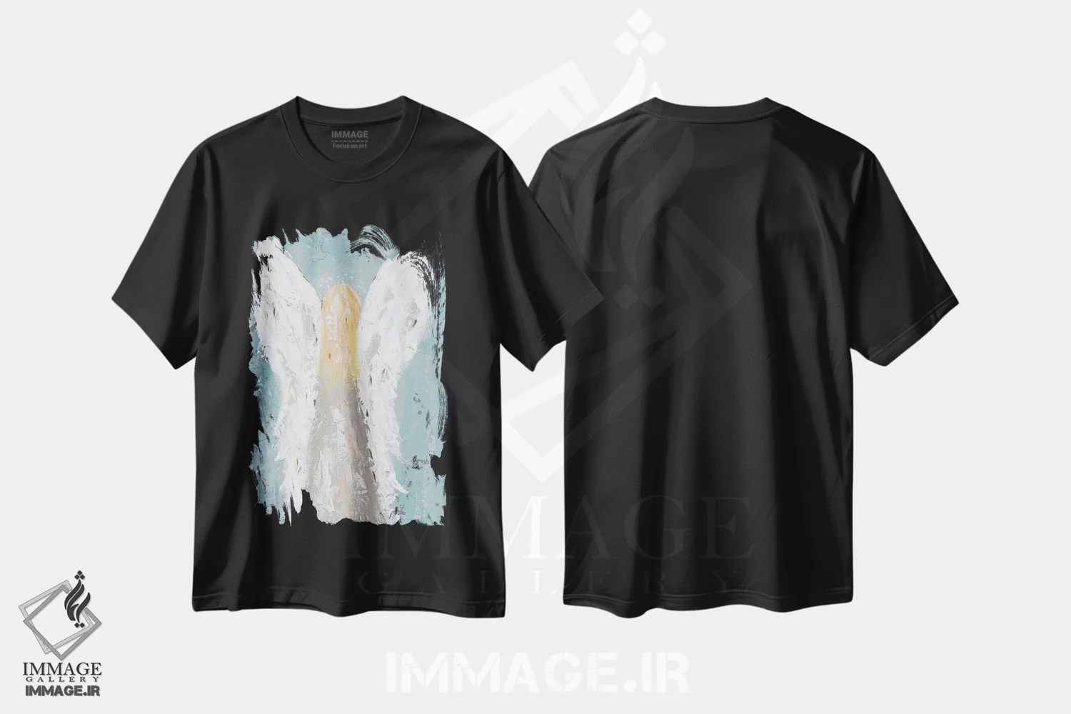 تیشرت مشکی طرح دار فرشته پری I، دکور تعطیلات اثر جید رینولدز | فروشگاه ایماژ