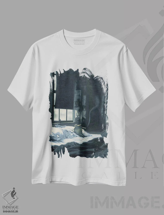 تیشرت سفید طرح دار قورباغه دودکننده اثر جیمز بنت | فروشگاه ایماژ