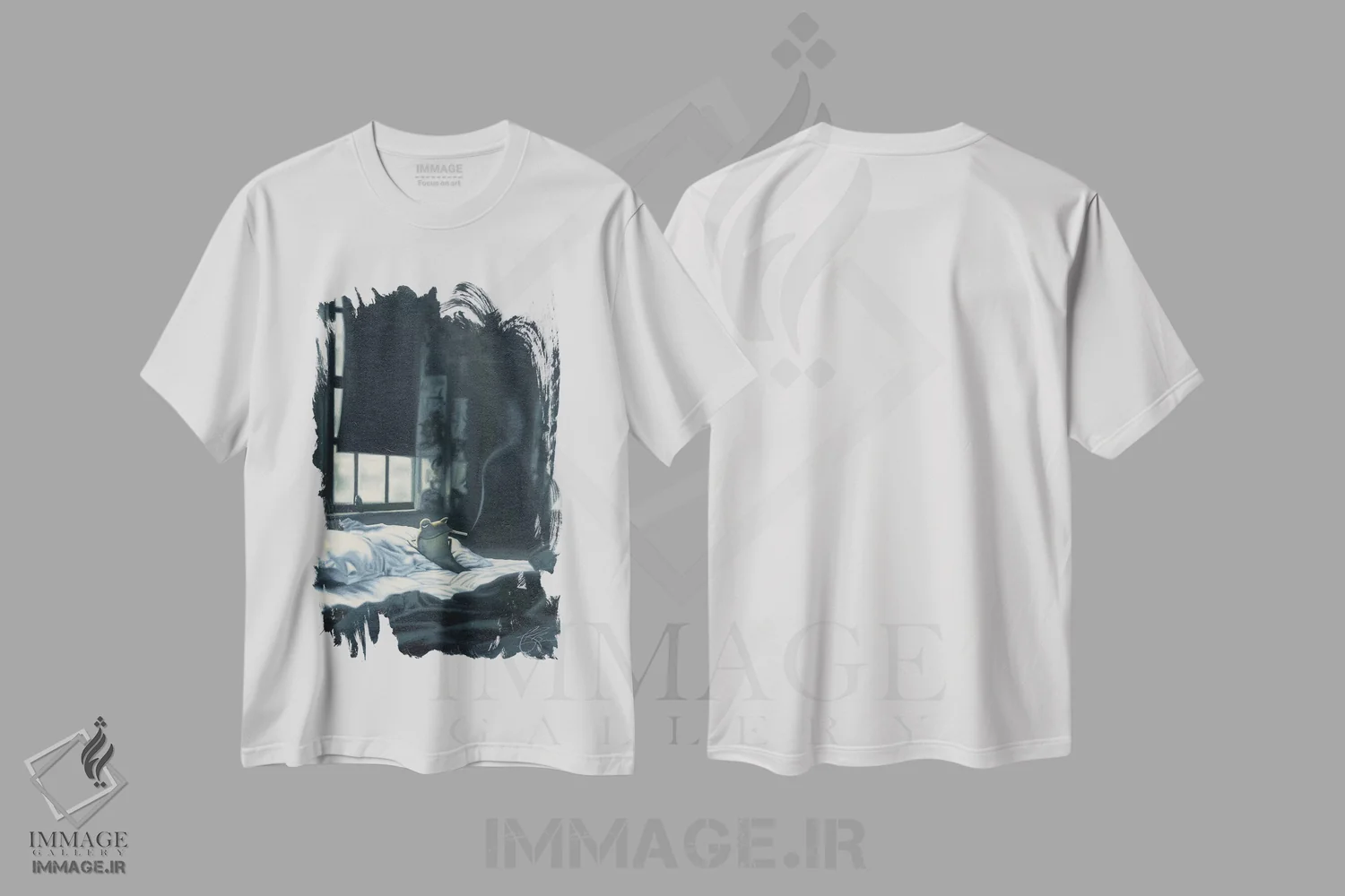 تیشرت سفید طرح دار قورباغه دودکننده اثر جیمز بنت | فروشگاه ایماژ