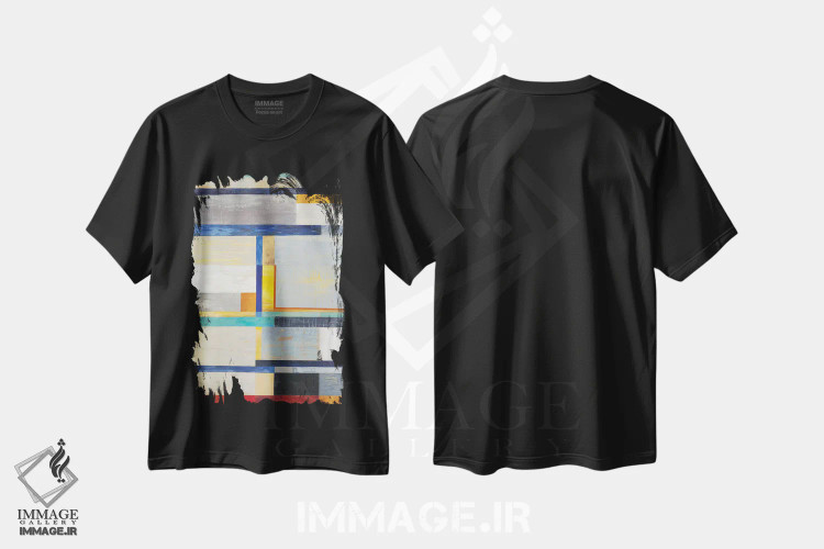 تیشرت مشکی طرح دار طیف رترو اثر لیز جاردین | فروشگاه ایماژ
