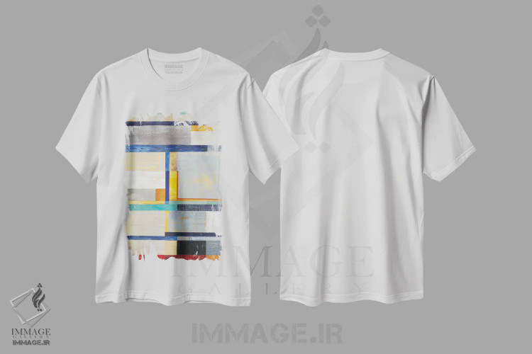 تیشرت سفید طرح دار طیف رترو اثر لیز جاردین | immage.ir