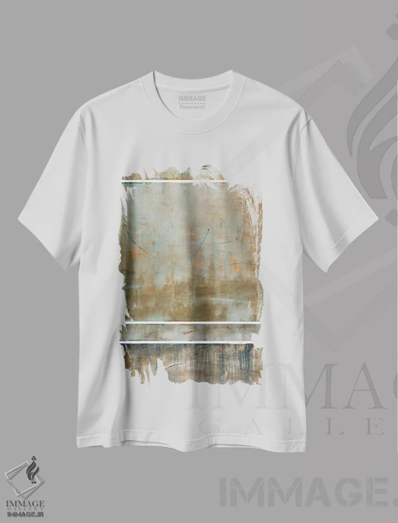 تیشرت سفید طرح دار پهنای باند اسپا اثر لیز جاردین | فروشگاه ایماژ