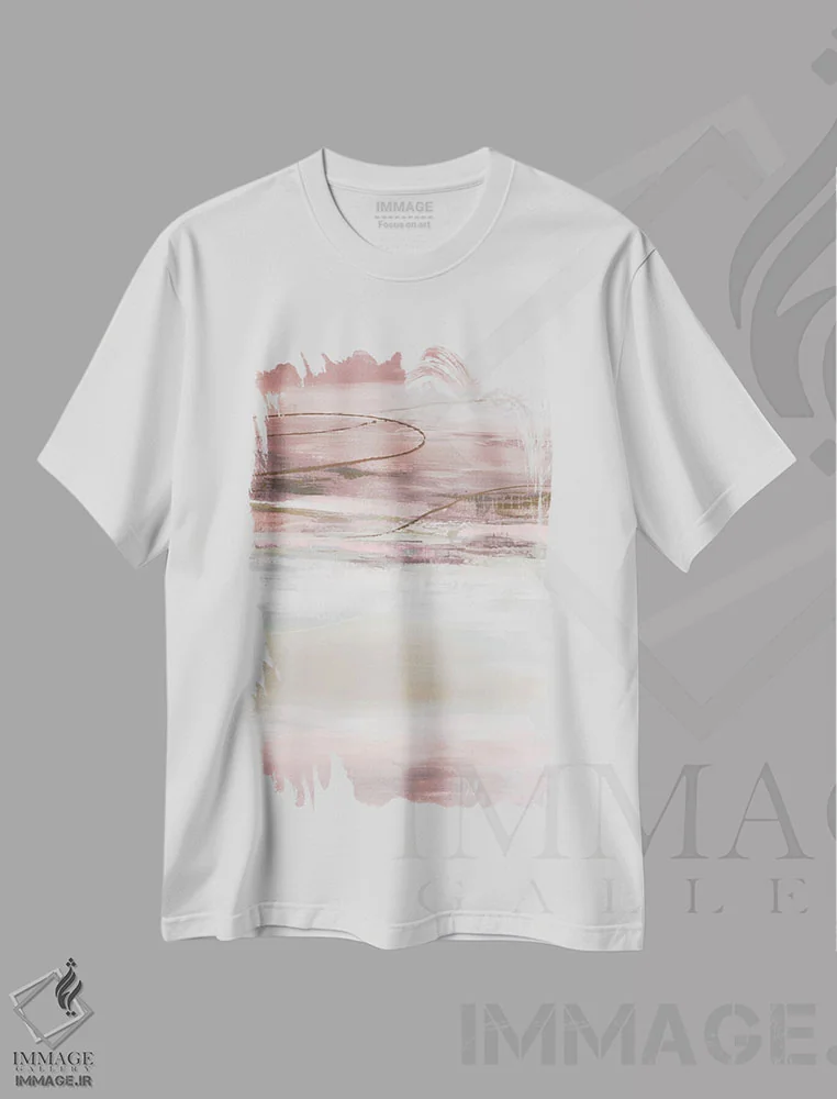 تیشرت سفید طرح دار جستجوی جغرافیایی در رنگ های کمرنگ اثر لیز جاردین | فروشگاه ایماژ