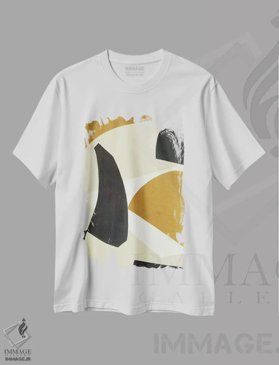 تیشرت سفید طرح دار لبهٔ جهان ۱ اثر لیز جاردین | فروشگاه ایماژ