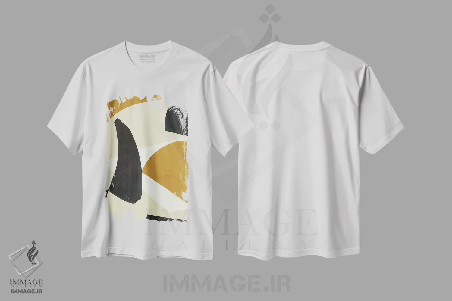 تیشرت سفید طرح دار لبهٔ جهان ۱ اثر لیز جاردین | فروشگاه ایماژ