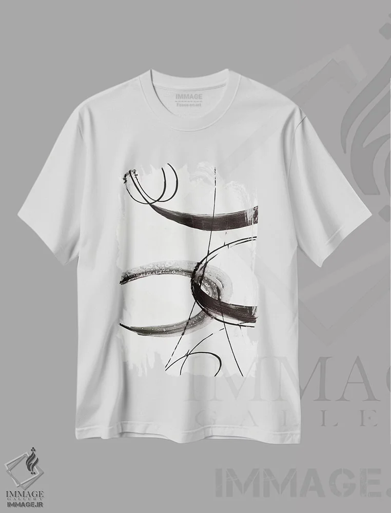 تیشرت سفید طرح دار سبک برجسته ۳ اثر لیز جاردین | فروشگاه ایماژ