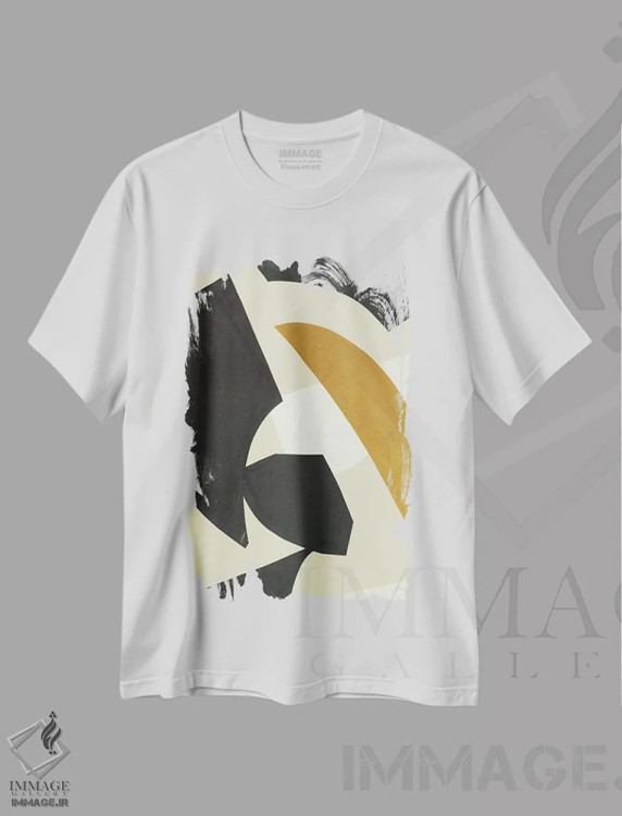 تیشرت سفید طرح دار لبهٔ جهان ۲ اثر لیز جاردین | immage.ir