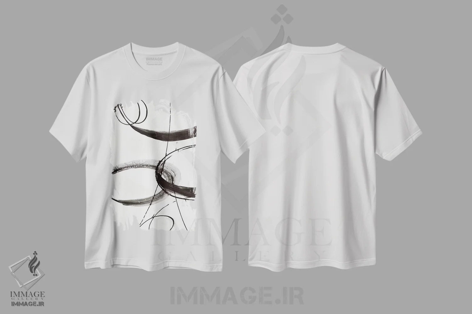 تیشرت سفید طرح دار سبک برجسته ۳ اثر لیز جاردین | فروشگاه ایماژ