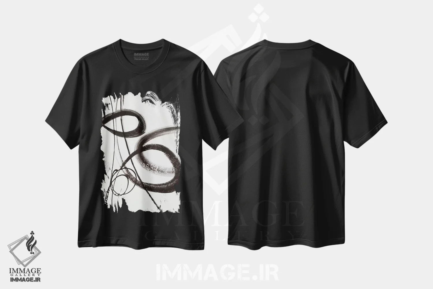 تیشرت مشکی طرح دار سبک برجسته ۴ اثر لیز جاردین | فروشگاه ایماژ