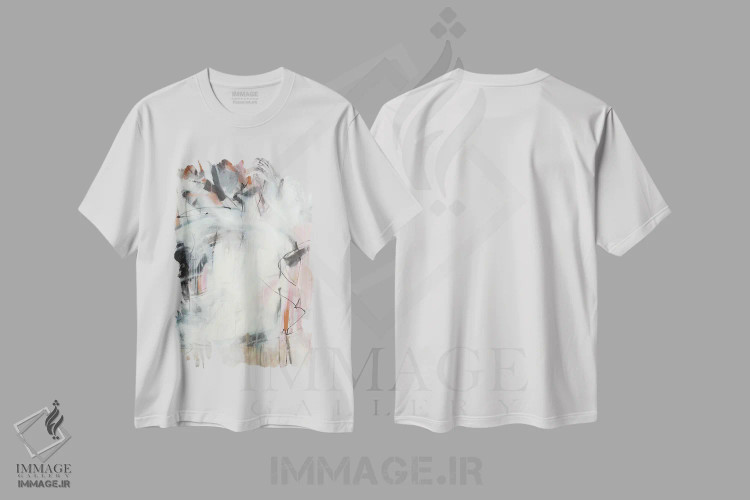 تیشرت سفید طرح دار به سبک روز اثر لیز جاردین | فروشگاه ایماژ