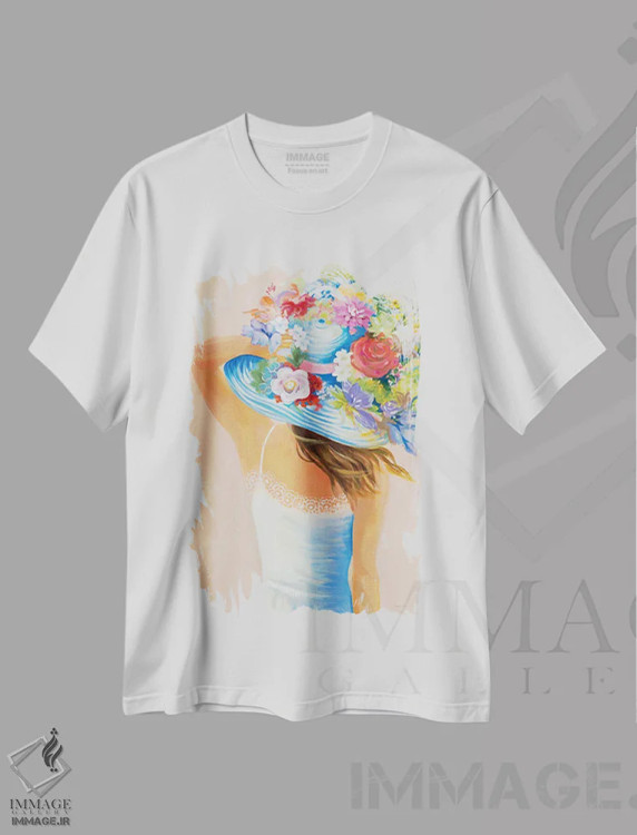 تیشرت سفید طرح دار روز آفتابی روشن، هنر دیجیتال اثر لیز جاردین | immage.ir