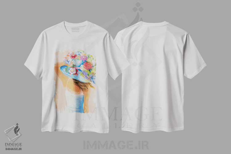 تیشرت سفید طرح دار روز آفتابی روشن، هنر دیجیتال اثر لیز جاردین | immage.ir