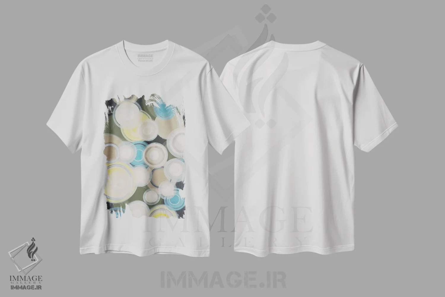 تیشرت سفید طرح دار در نور چراغ جلوی ماشین، آبستره اثر لیز جاردین | فروشگاه ایماژ