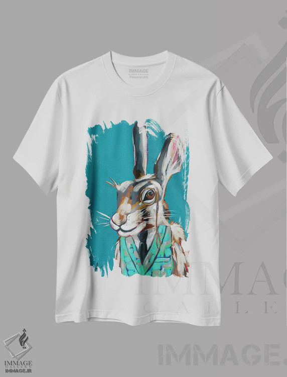 تیشرت سفید طرح دار حیوانات جاسوس III - خرگوش معماگو، مدیوم اثر جودی آگوستین | فروشگاه ایماژ