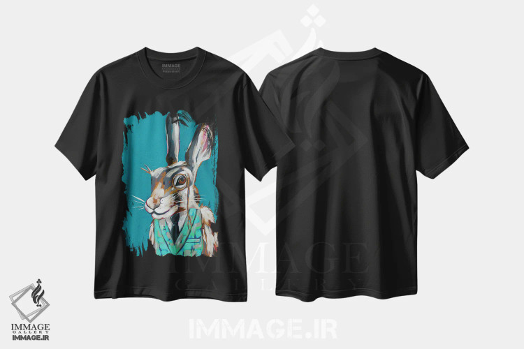تیشرت مشکی طرح دار حیوانات جاسوس III - خرگوش معماگو، مدیوم اثر جودی آگوستین | immage.ir