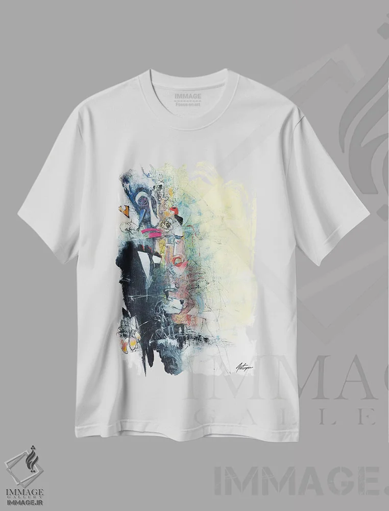 تیشرت سفید طرح دار بهترین دوستان اثر جک آوتیسیان | immage.ir