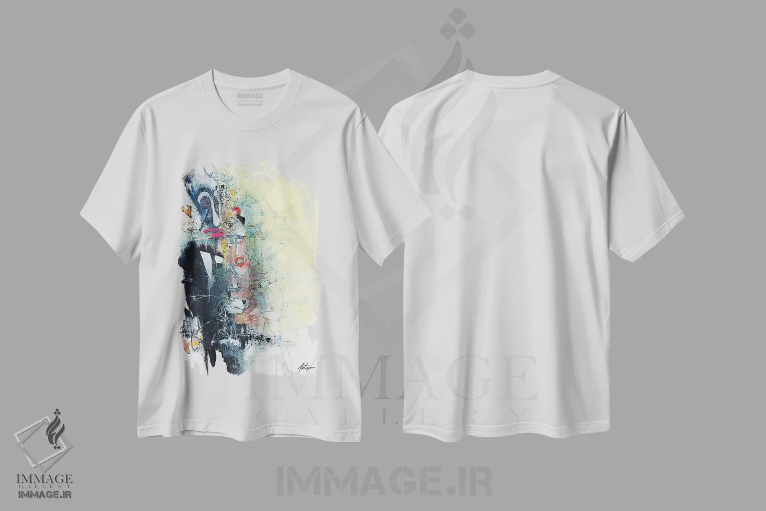 تیشرت سفید طرح دار بهترین دوستان اثر جک آوتیسیان | immage.ir