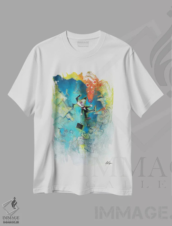 تیشرت سفید طرح دار حفاری، مدیوم اثر جک آوتیسیان | immage.ir