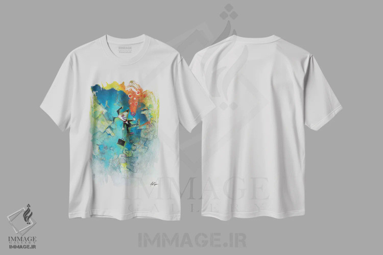 تیشرت سفید طرح دار حفاری، مدیوم اثر جک آوتیسیان | immage.ir