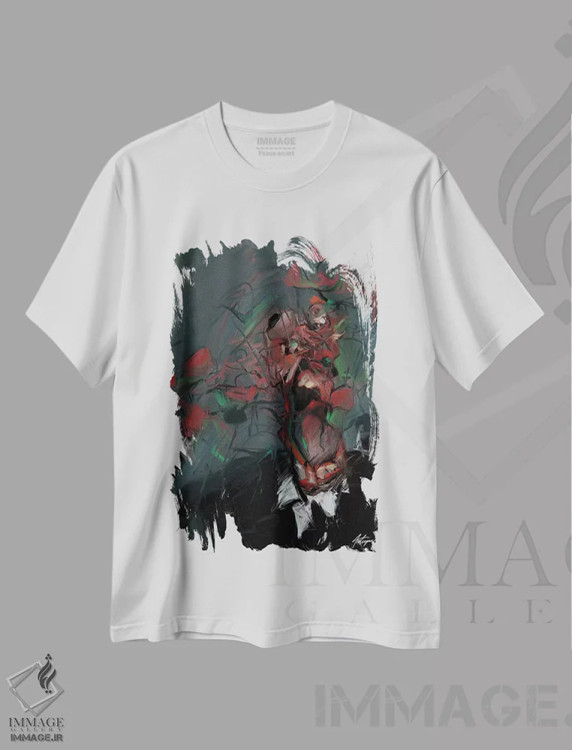 تیشرت سفید طرح دار خودتخریبی I اثر جک آوتیسیان | immage.ir