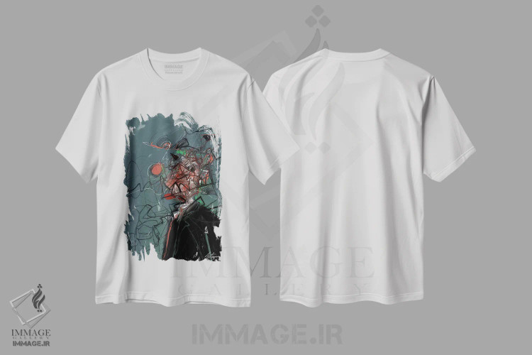 تیشرت سفید طرح دار خودتخریبی III اثر جک آوتیسیان | فروشگاه ایماژ