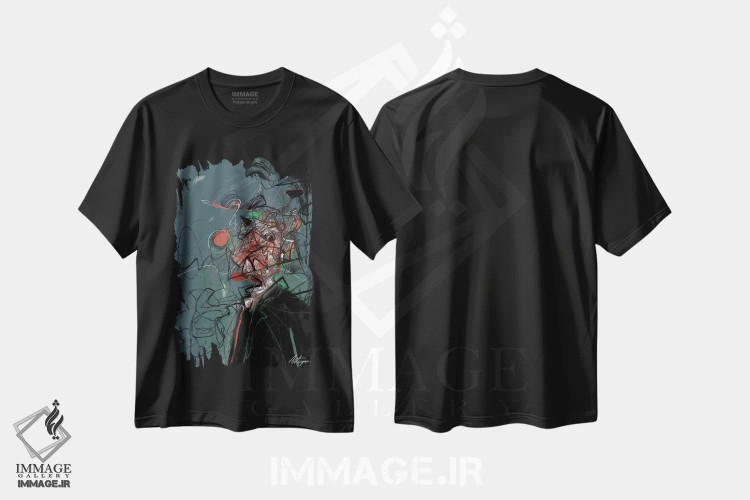 تیشرت مشکی طرح دار خودتخریبی III اثر جک آوتیسیان | immage.ir