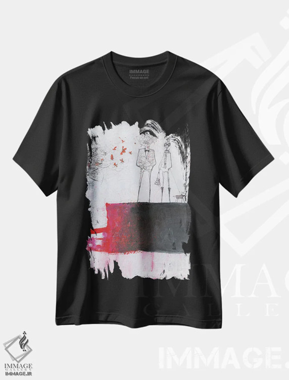 تیشرت مشکی طرح دار روزی نو اثر جک آوتیسیان | immage.ir