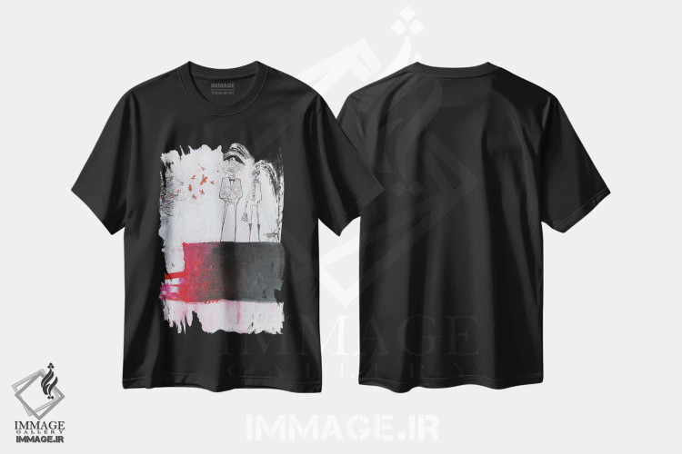 تیشرت مشکی طرح دار روزی نو اثر جک آوتیسیان | immage.ir