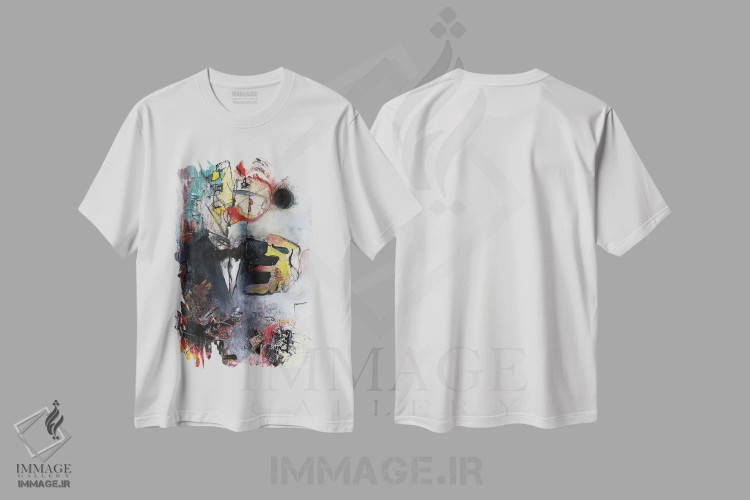 تیشرت سفید طرح دار کشفش کن اثر جک آوتیسیان | immage.ir