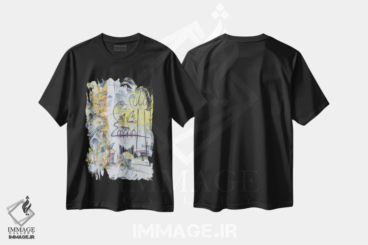 تیشرت مشکی طرح دار بین دانایی و نادانی اثر جک آوتیسیان | immage.ir