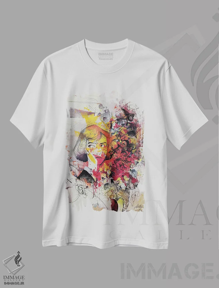 تیشرت سفید طرح دار ترفند، دکوراسیون جایگزین اثر جک آوتیسیان | immage.ir