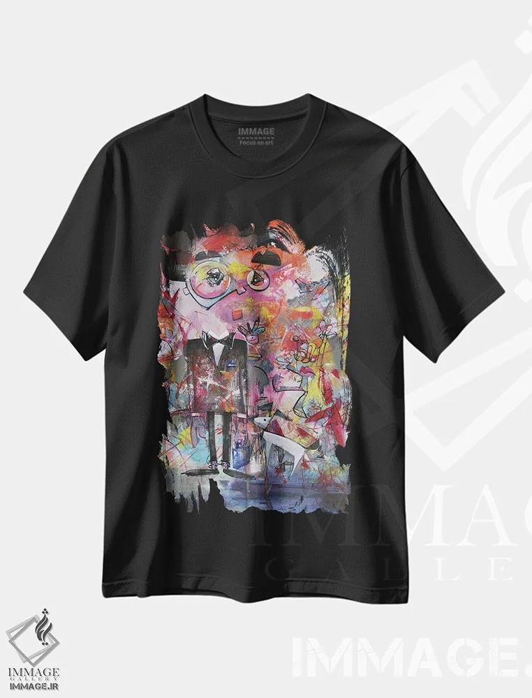 تیشرت مشکی طرح دار I'm A Star,در لباس رسمی، من یک ستاره ام اثر جک آوتیسیان | immage.ir