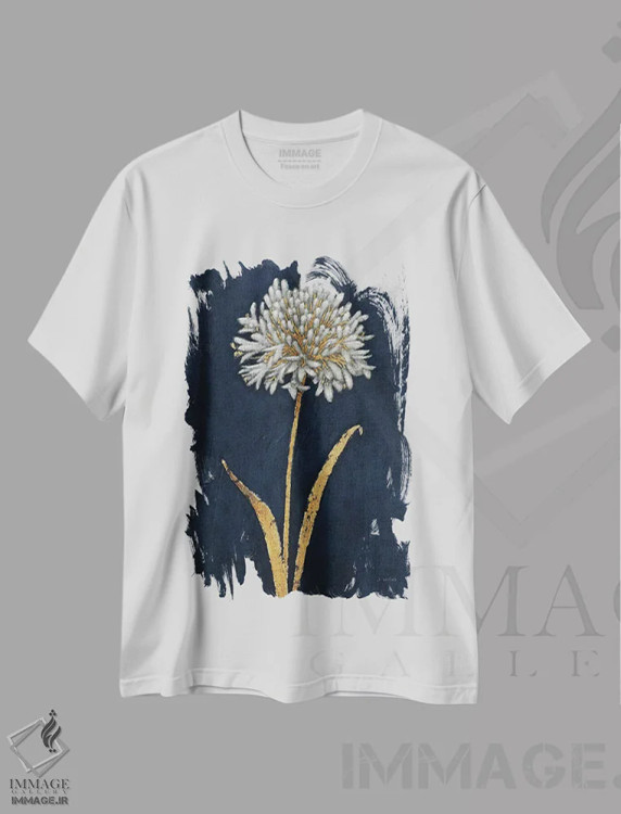 تیشرت سفید طرح دار تابستان درخشان I، تزئینی اثر جیمز وینس | immage.ir