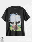 تیشرت مشکی طرح دار گاو بامزه، دکور معاصر اثر جیمز وینس | immage.ir