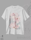 تیشرت سفید طرح دار شکوفه سپیده دم شماره دو، تزئینی اثر جیمز وینس | فروشگاه ایماژ