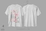 تیشرت سفید طرح دار شکوفه سپیده دم شماره دو، تزئینی اثر جیمز وینس | فروشگاه ایماژ