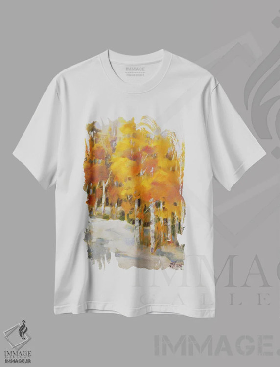 تیشرت سفید طرح دار یک روز در فضای باز، دکور کلبه و لژ اثر جودی آهرنز | immage.ir