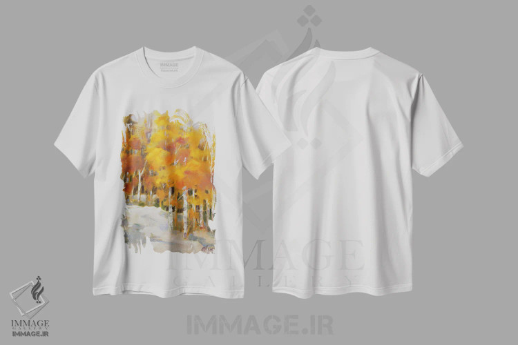 تیشرت سفید طرح دار یک روز در فضای باز، دکور کلبه و لژ اثر جودی آهرنز | immage.ir