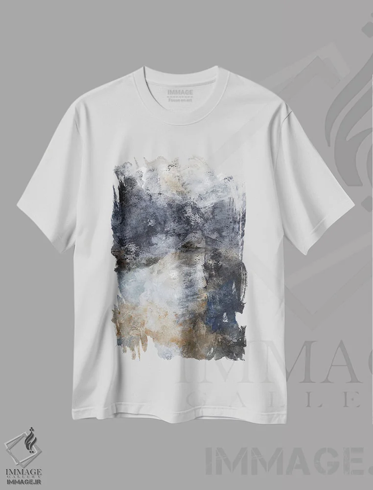 تیشرت سفید طرح دار همان مسیر اثر جودی باگناتو | فروشگاه ایماژ