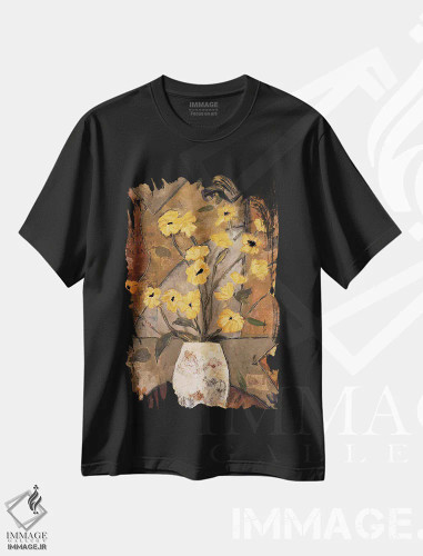 تیشرت مشکی طرح دار مهربانی شماره دو، دکور معاصر اثر جودی باگناتو | فروشگاه ایماژ