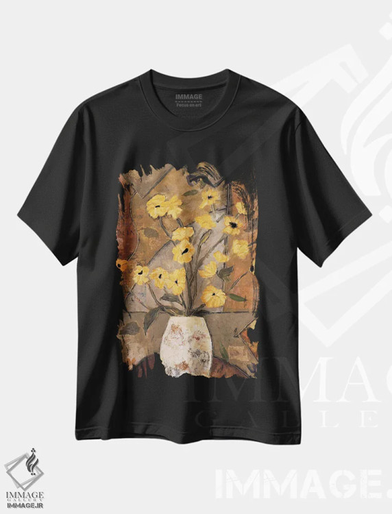 تیشرت مشکی طرح دار مهربانی شماره دو، دکور معاصر اثر جودی باگناتو | فروشگاه ایماژ