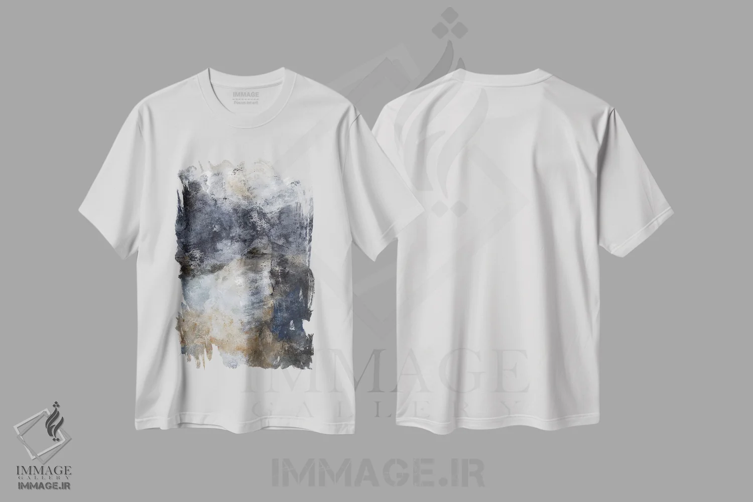 تیشرت سفید طرح دار همان مسیر اثر جودی باگناتو | فروشگاه ایماژ