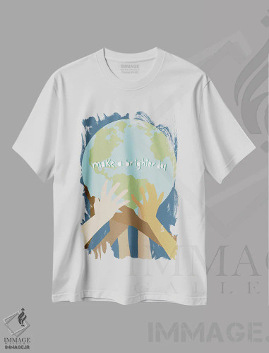 تیشرت سفید طرح دار روزت را روشن تر کن، هنر دیجیتال اثر جن بوچلی | فروشگاه ایماژ