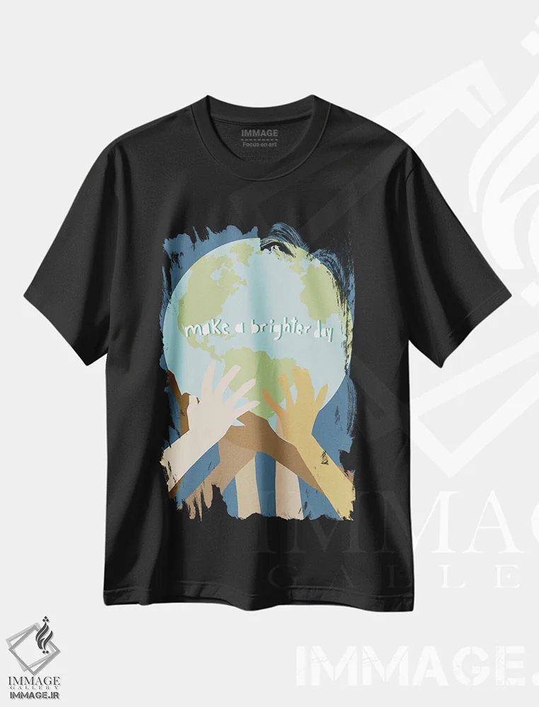 تیشرت مشکی طرح دار روزت را روشن تر کن، هنر دیجیتال اثر جن بوچلی | immage.ir